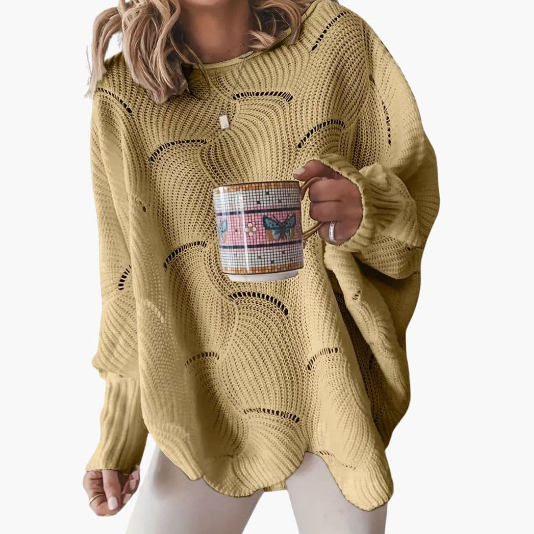 Maglia Oversize Donna con Collo Tondo