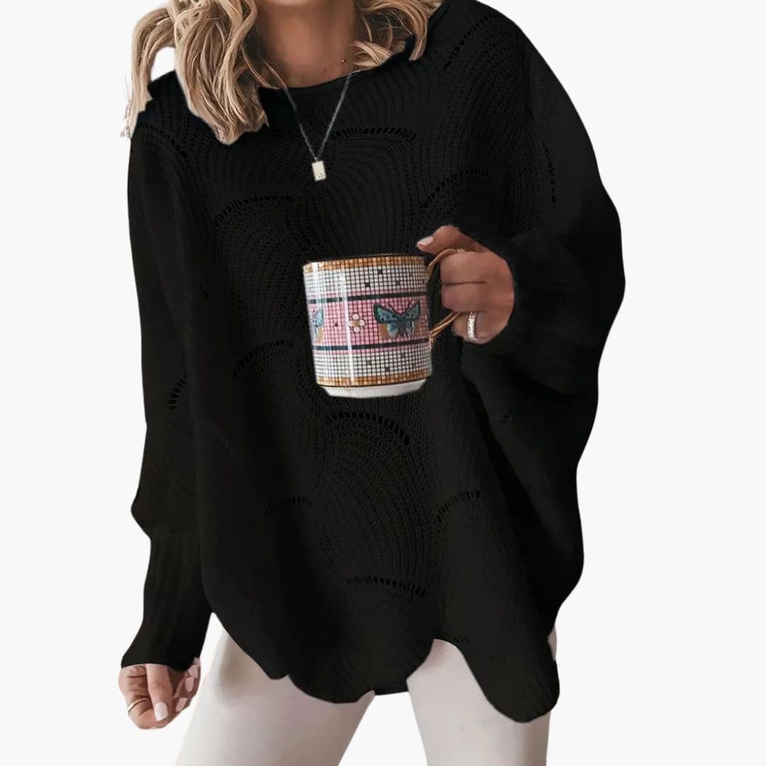 Maglia Oversize Donna con Collo Tondo