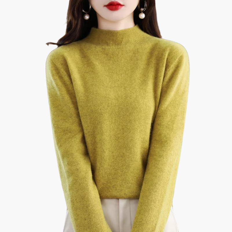 Long-sleeve turtleneck sweater for women