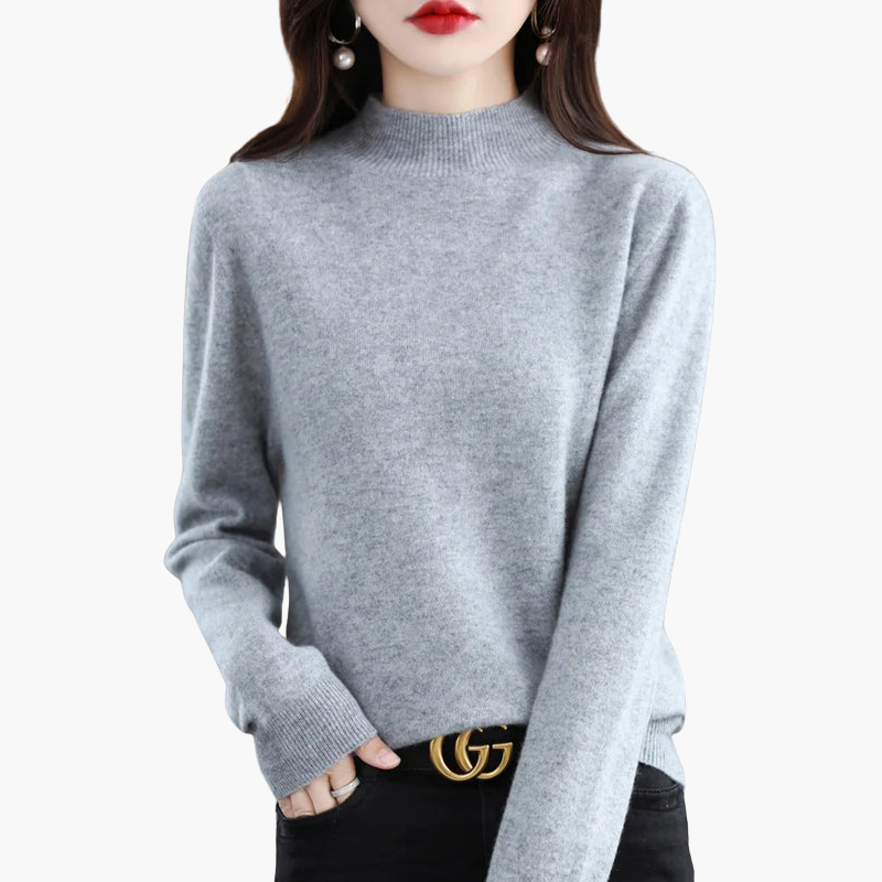 Long-sleeve turtleneck sweater for women