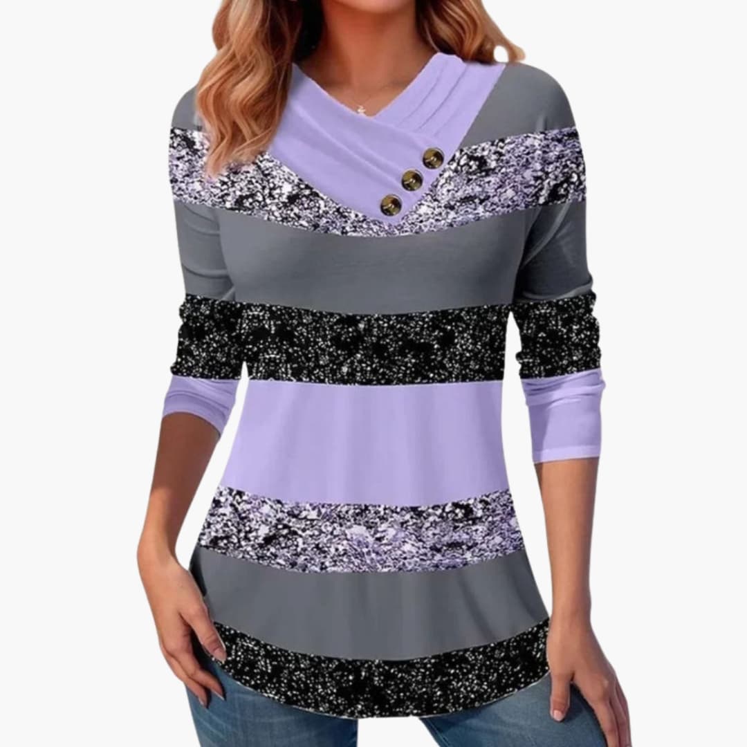 Pull feminino com decote em V em malha fina com caimento elegante