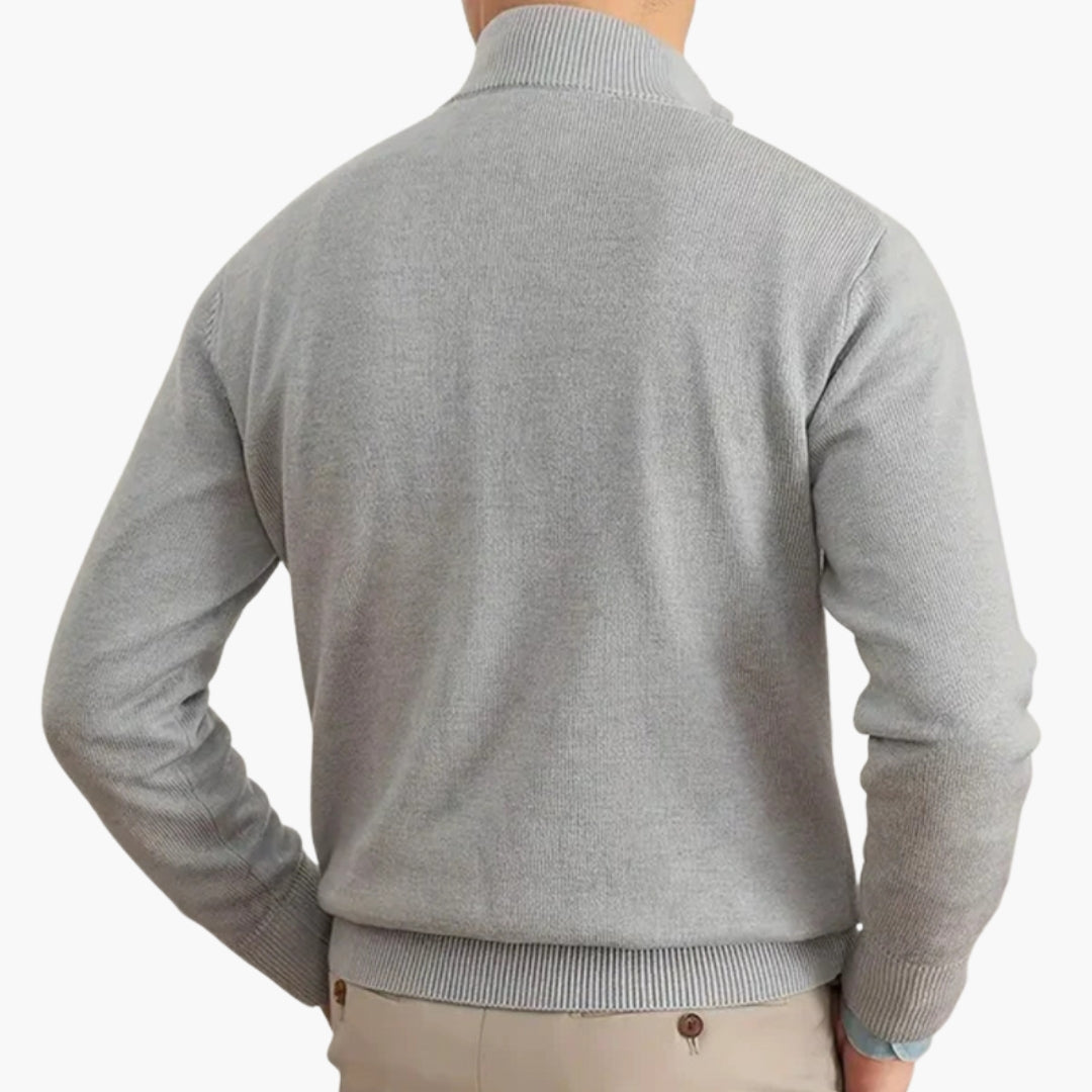 Pull homme en maille avec col montant