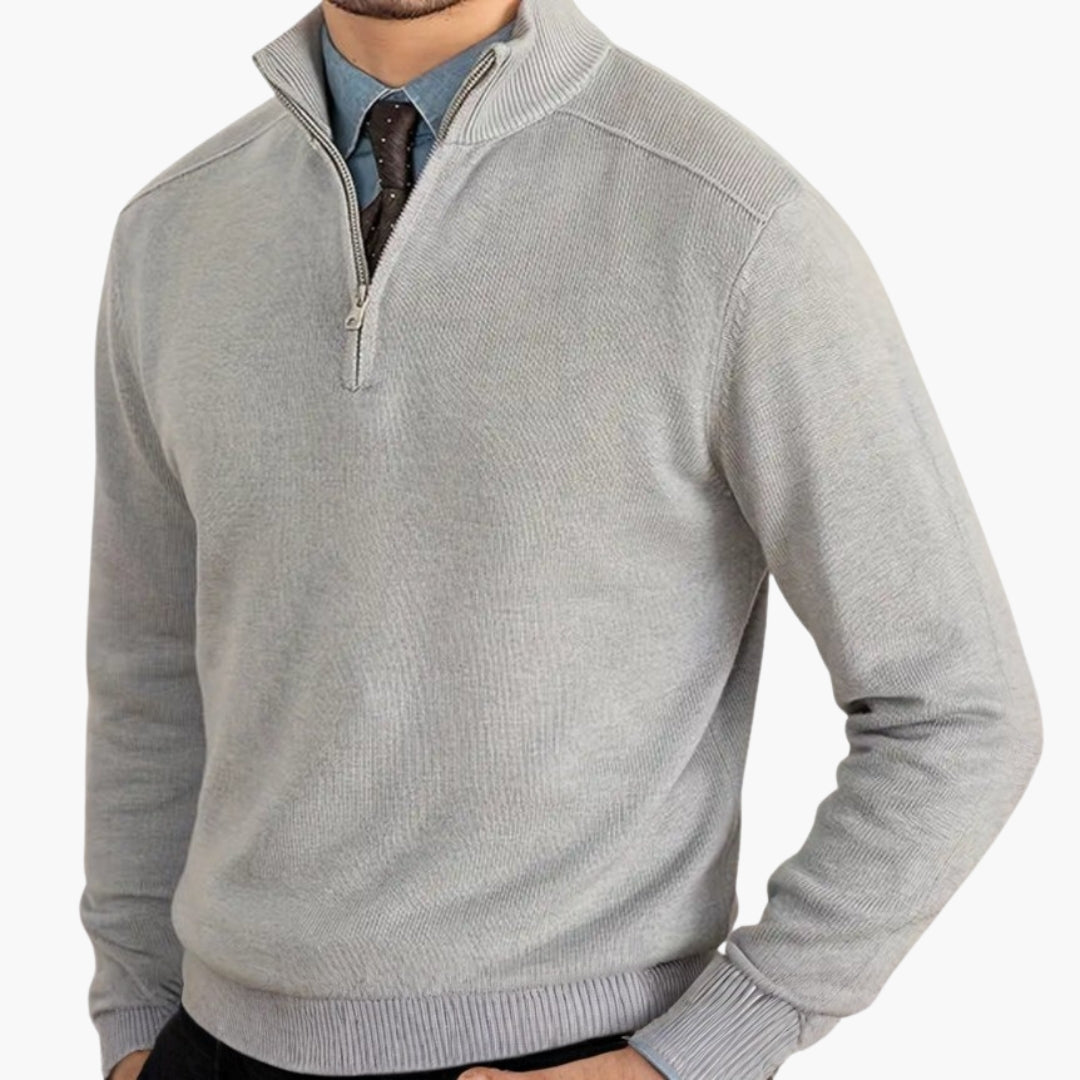Pull homme en maille avec col montant