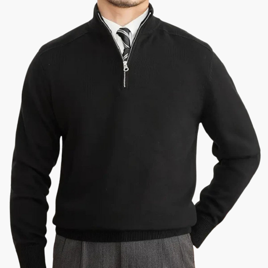 Pull homme en maille avec col montant