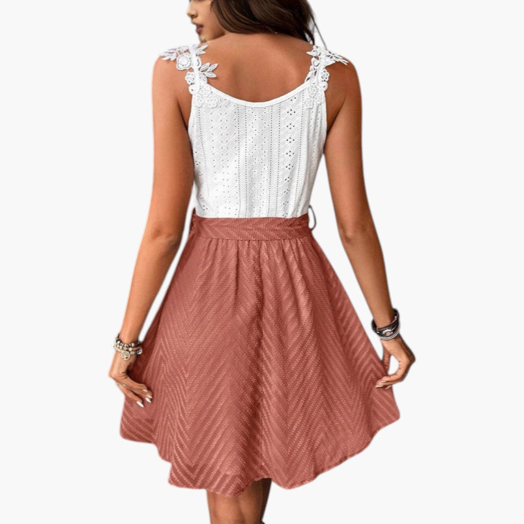Abito Donna con Top in Pizzo e Vita da Annodare