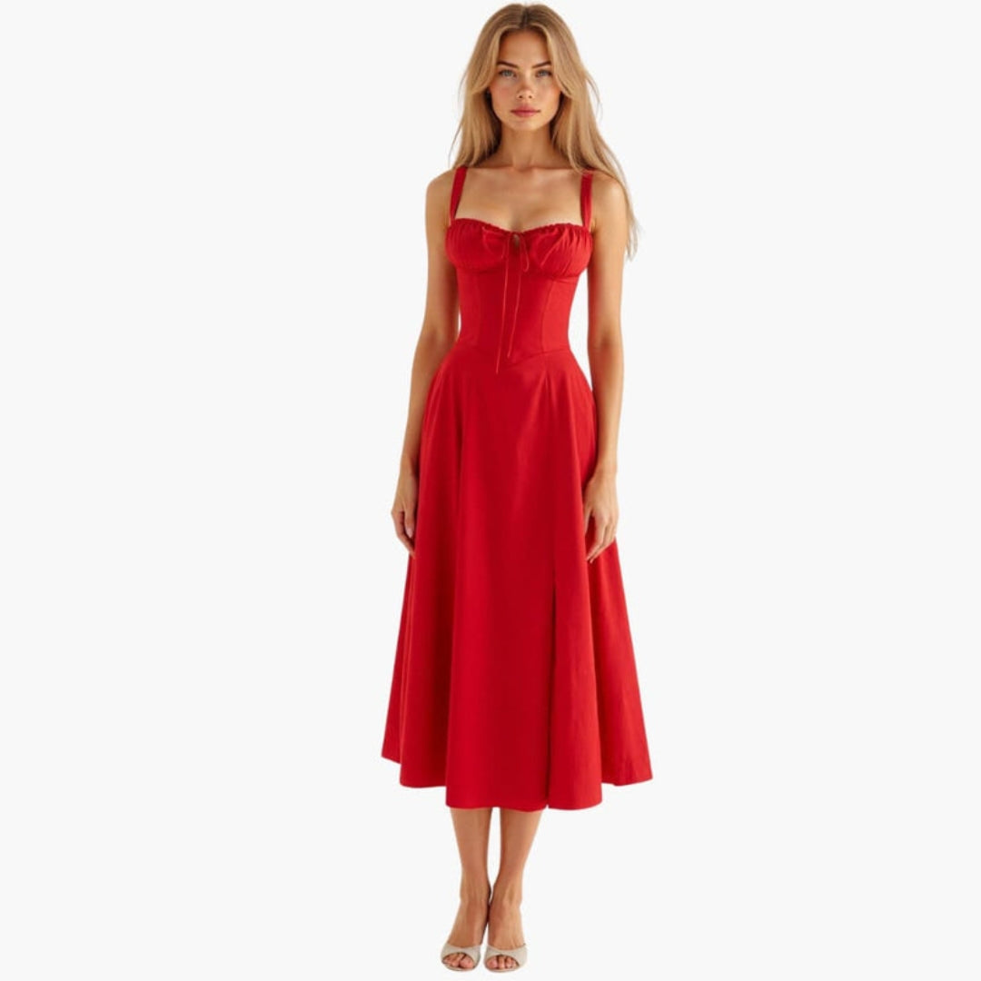 Women's Formal Dress with Pleated Skirt