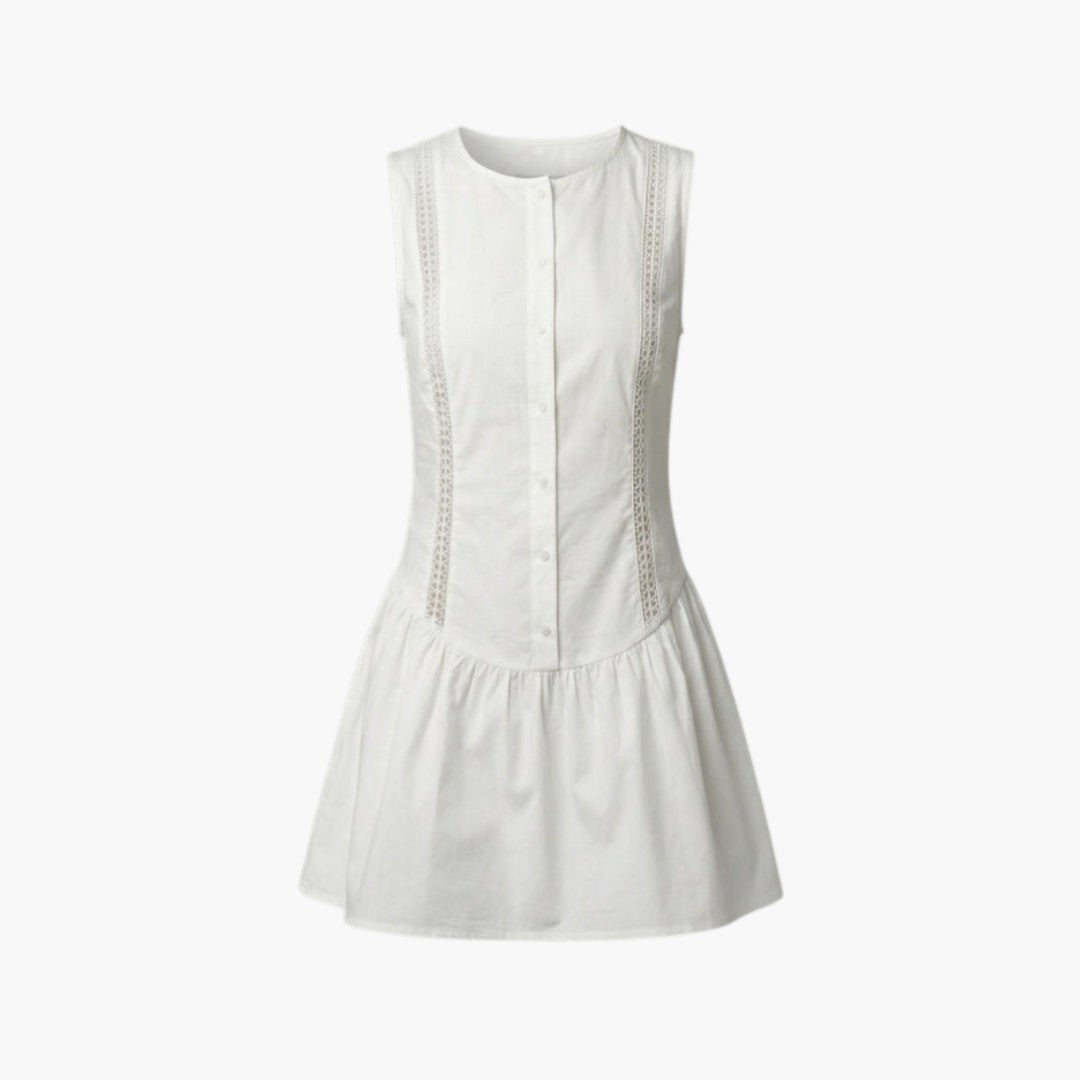 Vestito Mini Donna con Bottoni sul Davanti