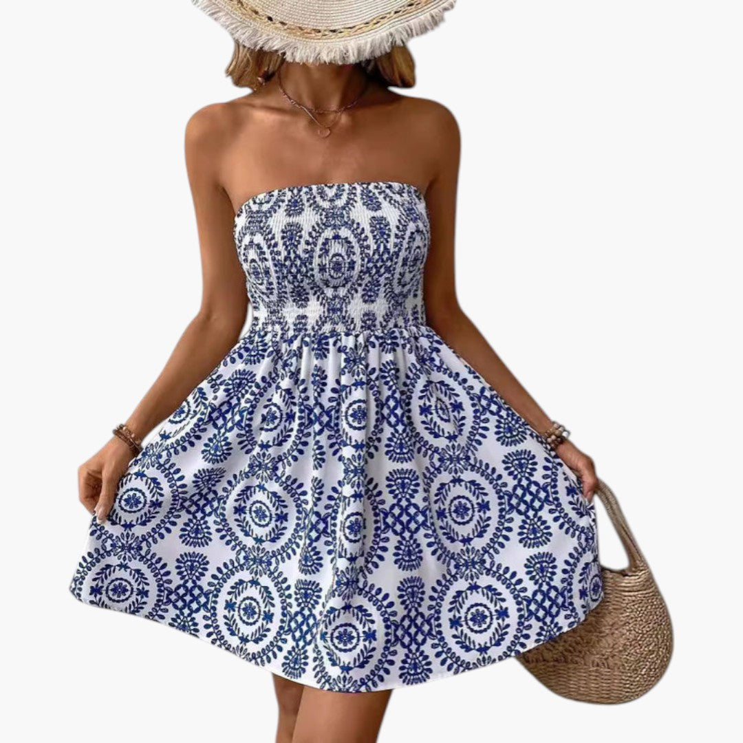 Abito da Spiaggia Donna con Scollo Senza Spalline