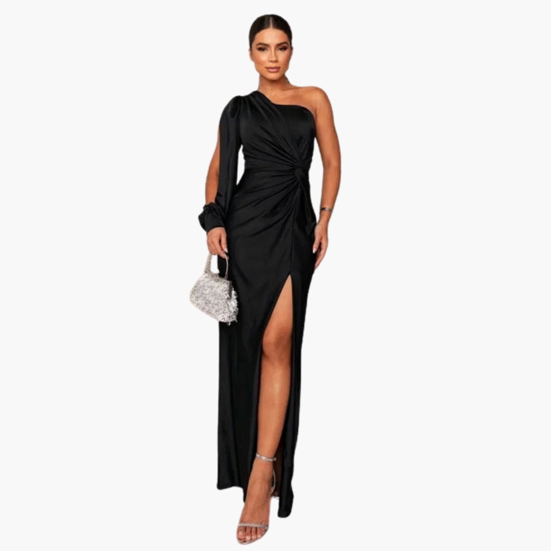 Robe de Soirée Longue Femme à Épaule Dénudée