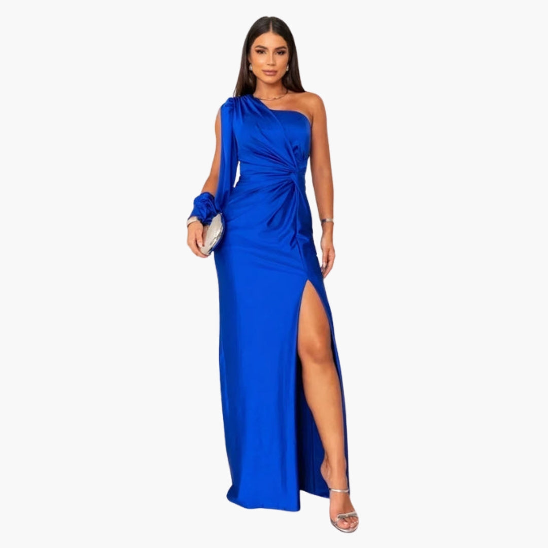Robe de Soirée Longue Femme à Épaule Dénudée