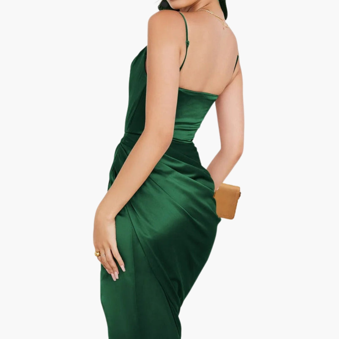 Robe femme à volants avec fines bretelles