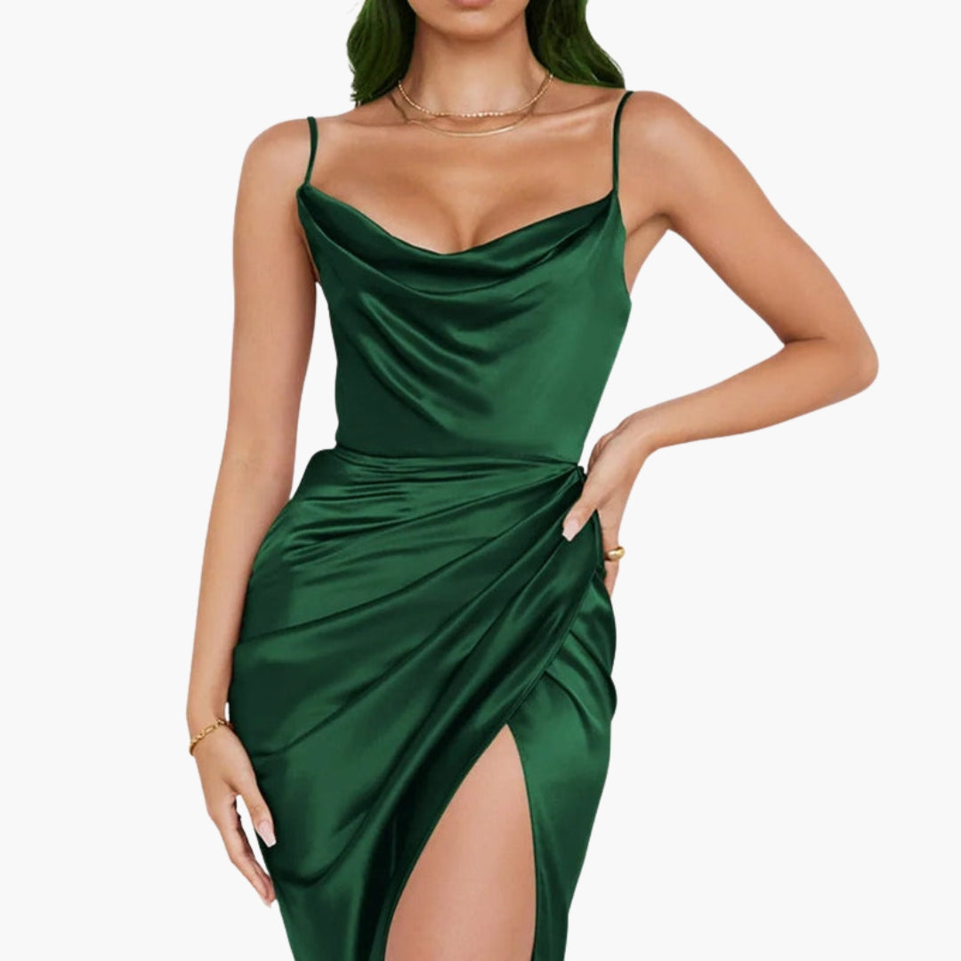 Robe femme à volants avec fines bretelles