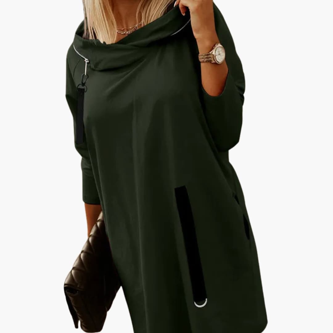 Robe sweat longue femme confortable à coupe décontractée