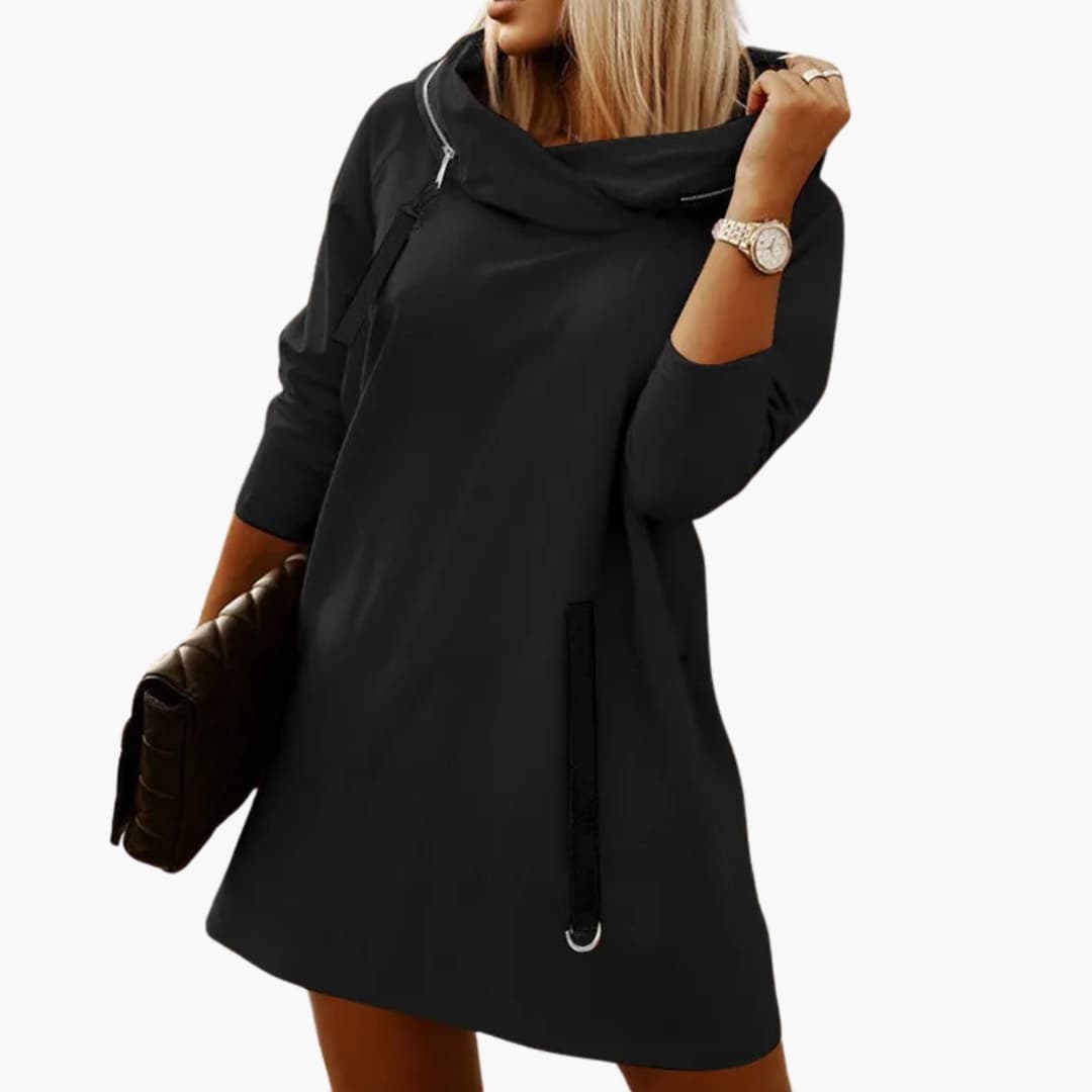 Robe sweat longue femme confortable à coupe décontractée