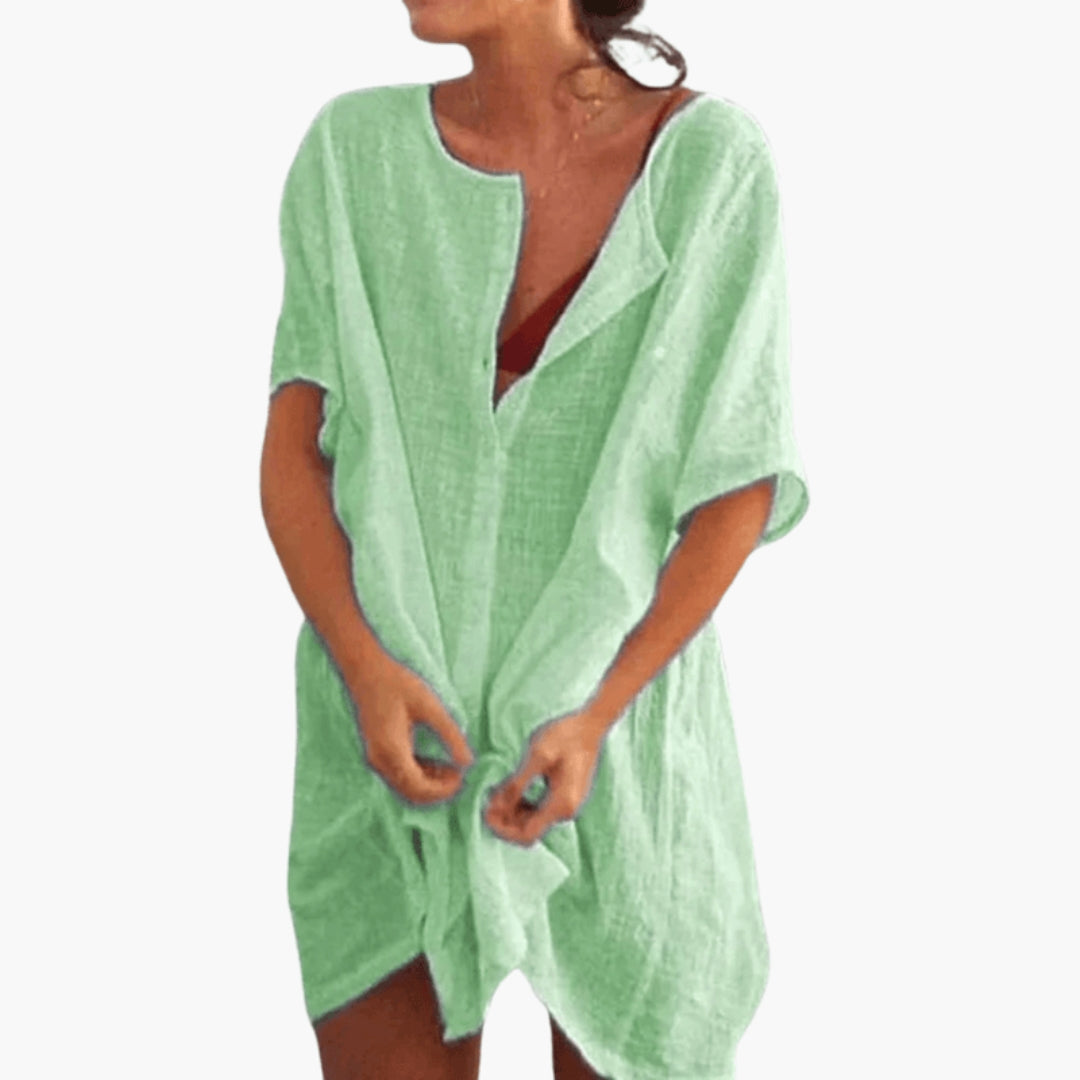 Robe tunique pour femme avec encolure en V
