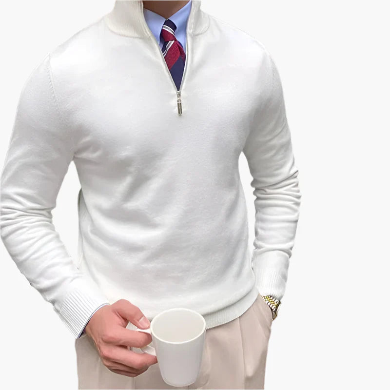 Pull homme à demi‑zip pour bureau et usage quotidien