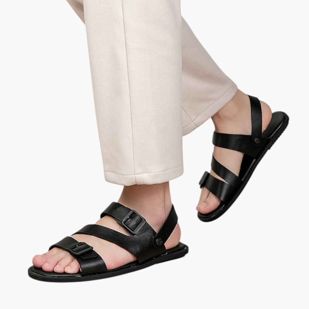 Sandales Confortables Homme avec Boucle Métallique Réglable