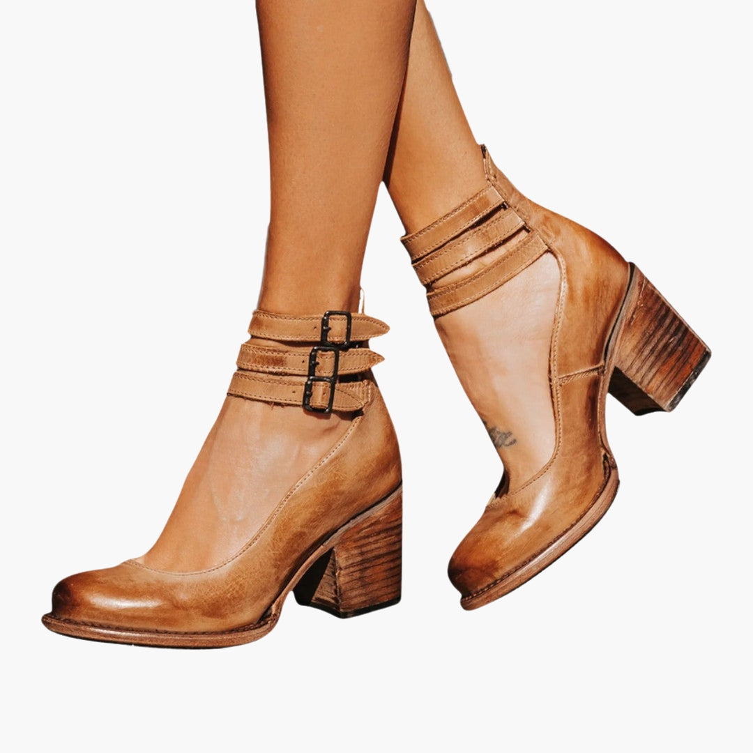 Sandales Femme à Talon avec Bride Cheville et Fermeture Ajustable