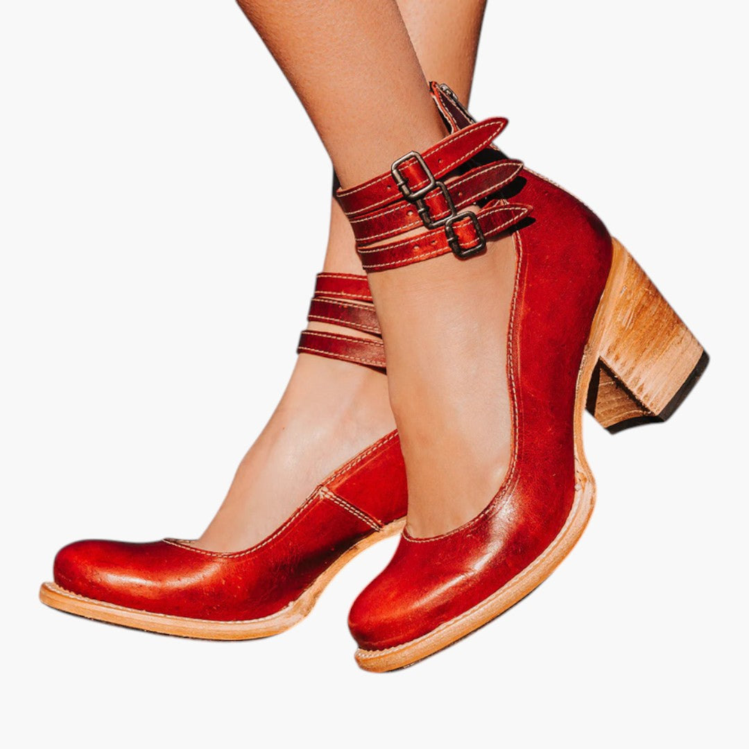 Sandales Femme à Talon avec Bride Cheville et Fermeture Ajustable