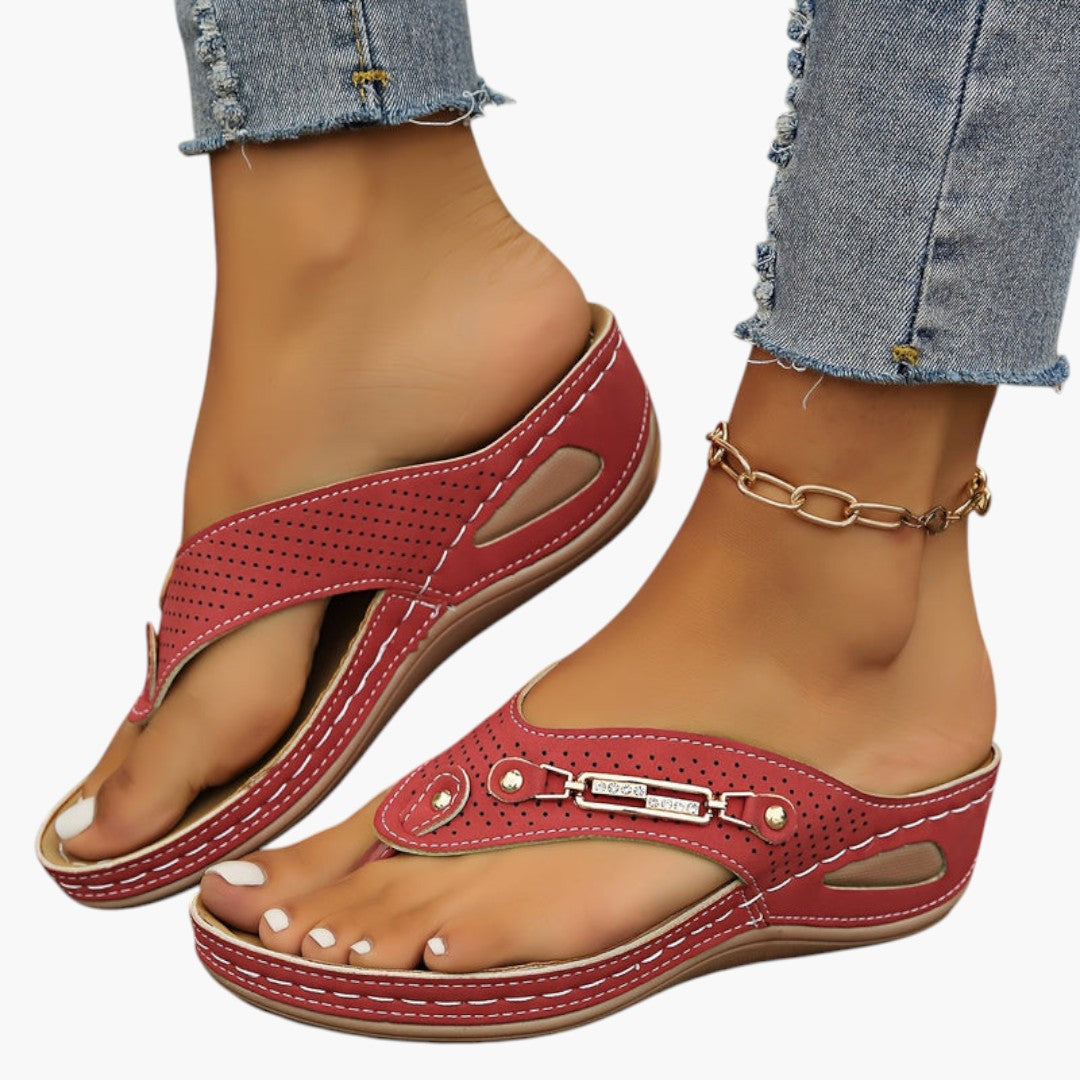 Sandales Femme avec Brides Ajustables et Semelle Légère