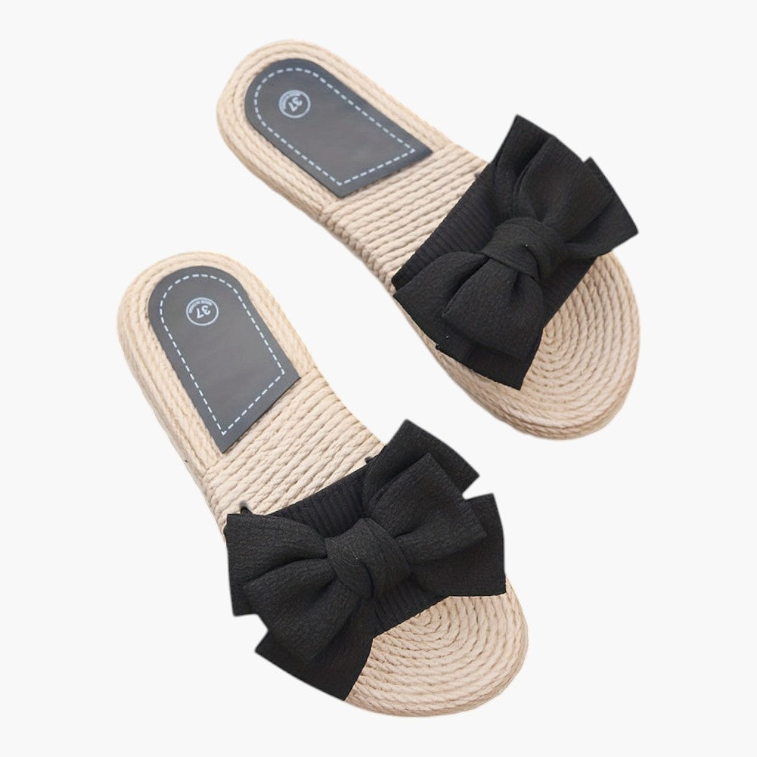 Sandali Donna con Fiocco Decorativo e Punta Aperta