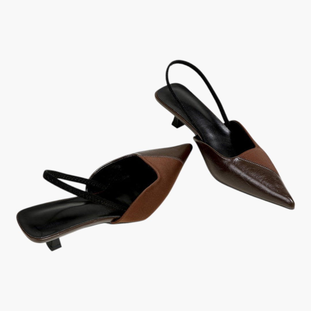 Sandales Femme avec Talon Moyen et Fermeture Sans Lacets