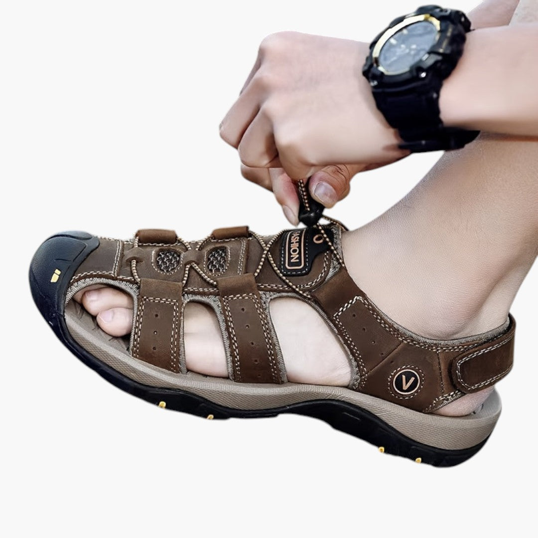 Sandales Homme avec Bout Fermé et Fermeture Ajustable