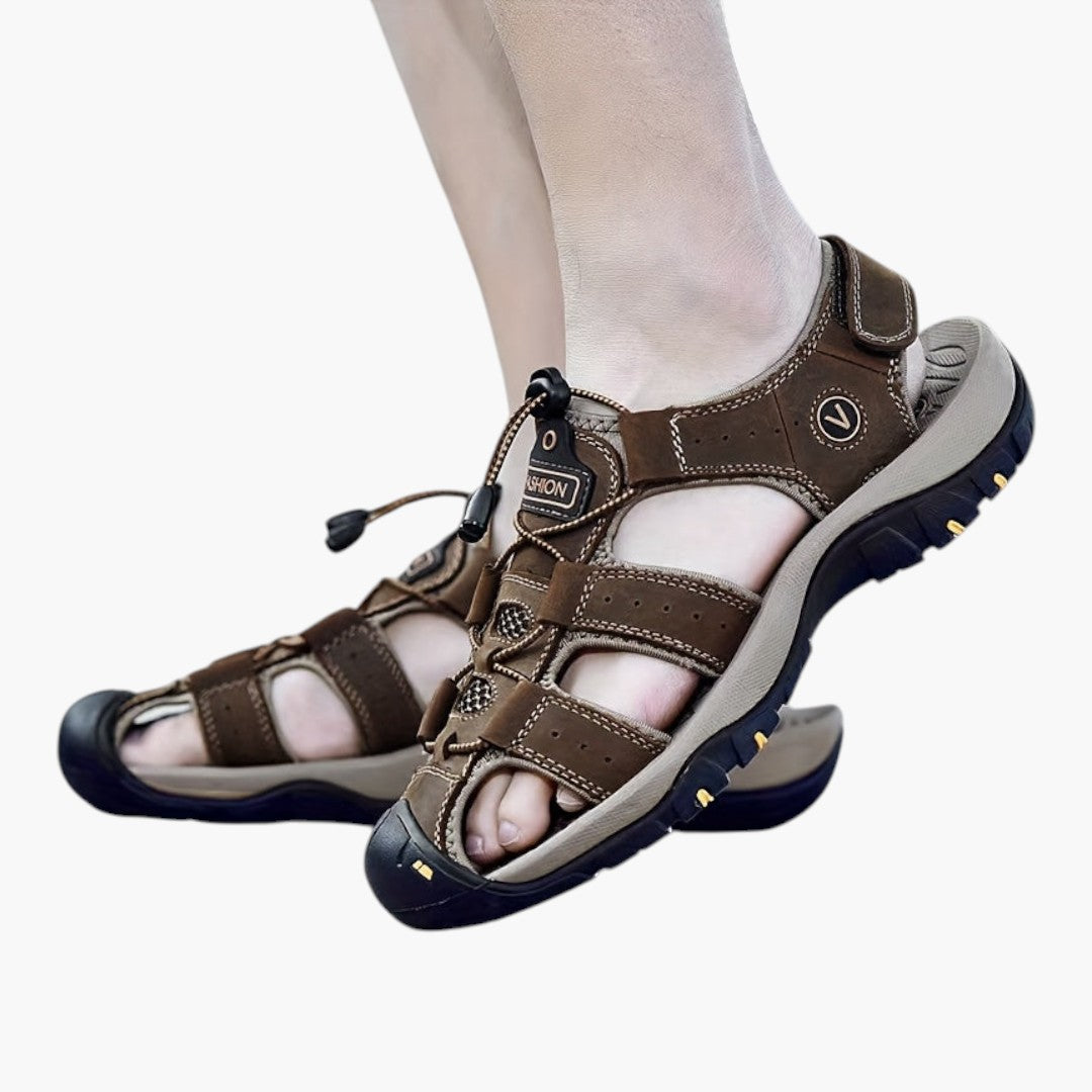 Sandales Homme avec Bout Fermé et Fermeture Ajustable
