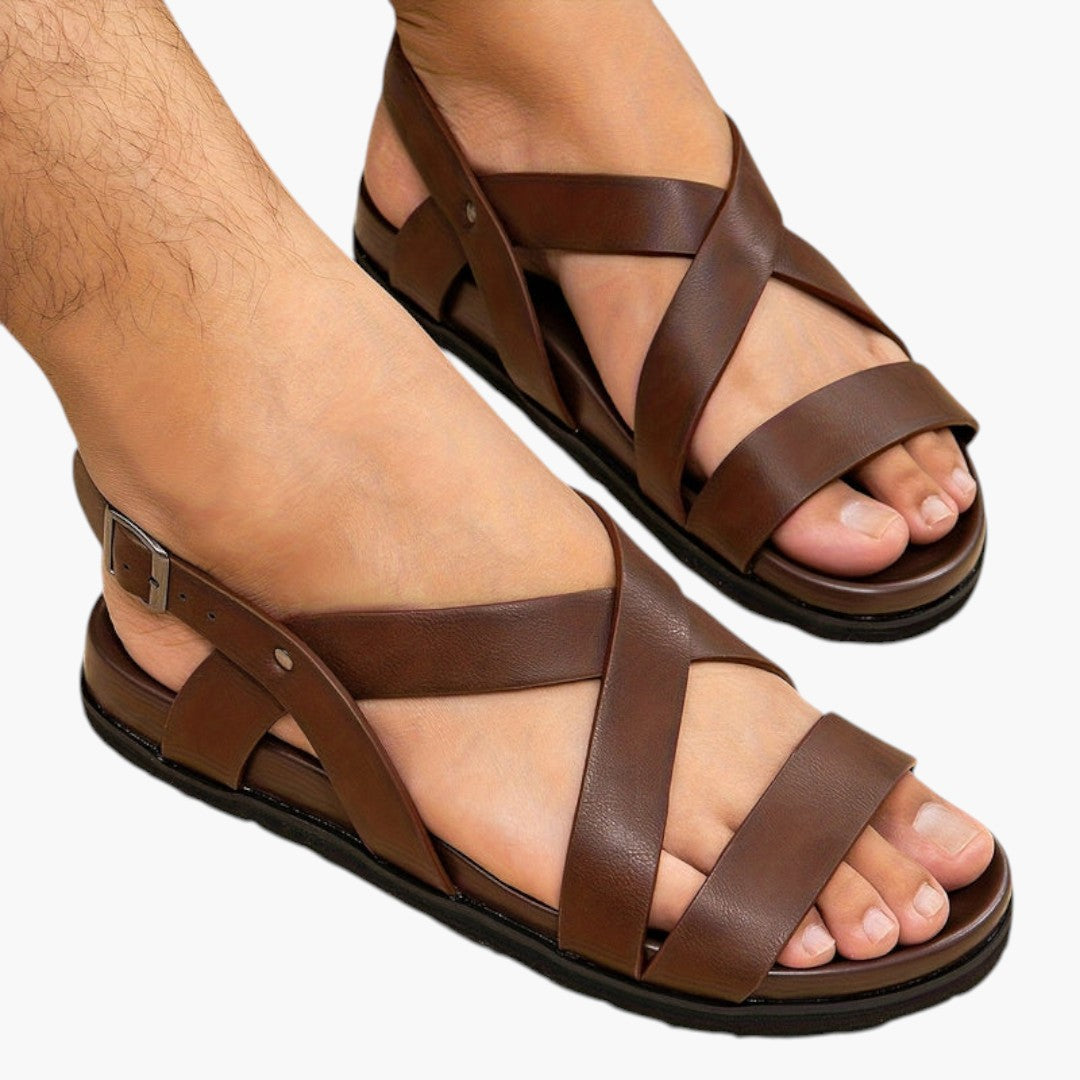 Sandales Homme avec Bride Arrière et Semelle Épaisse