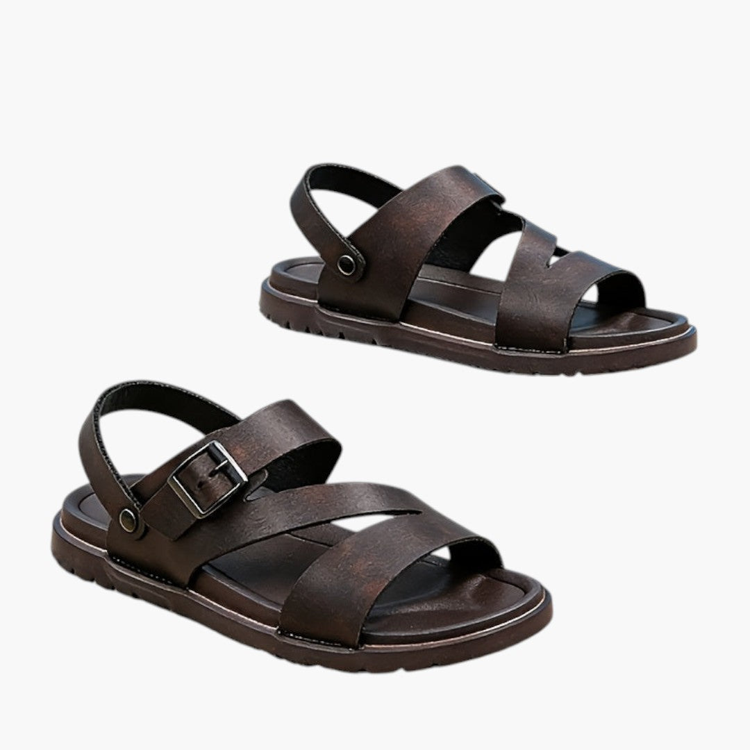 Sandales Homme avec Brides Croisées et Semelle Épaisse