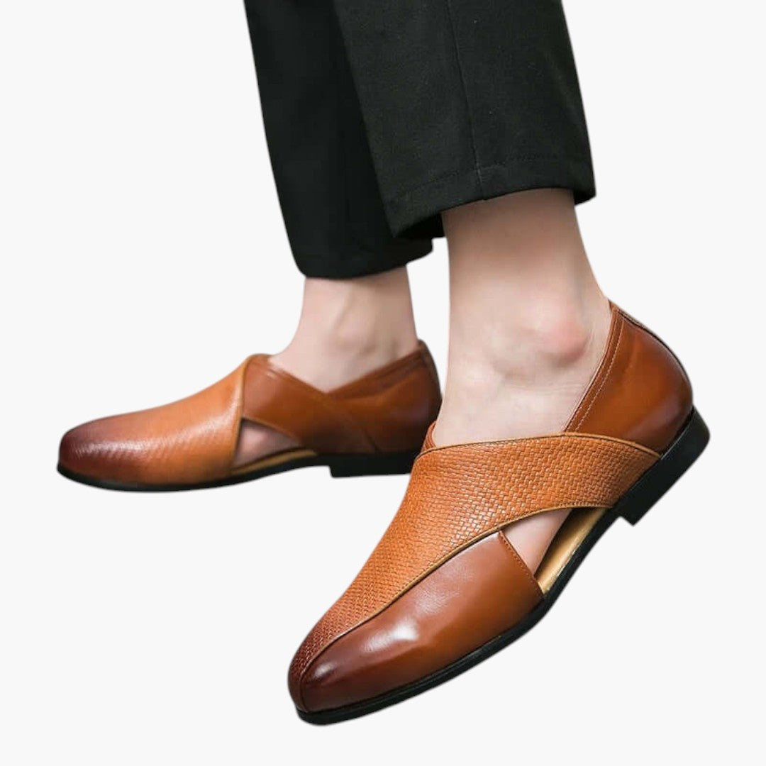 Sandales Homme avec Cuir et Semelle Antidérapante