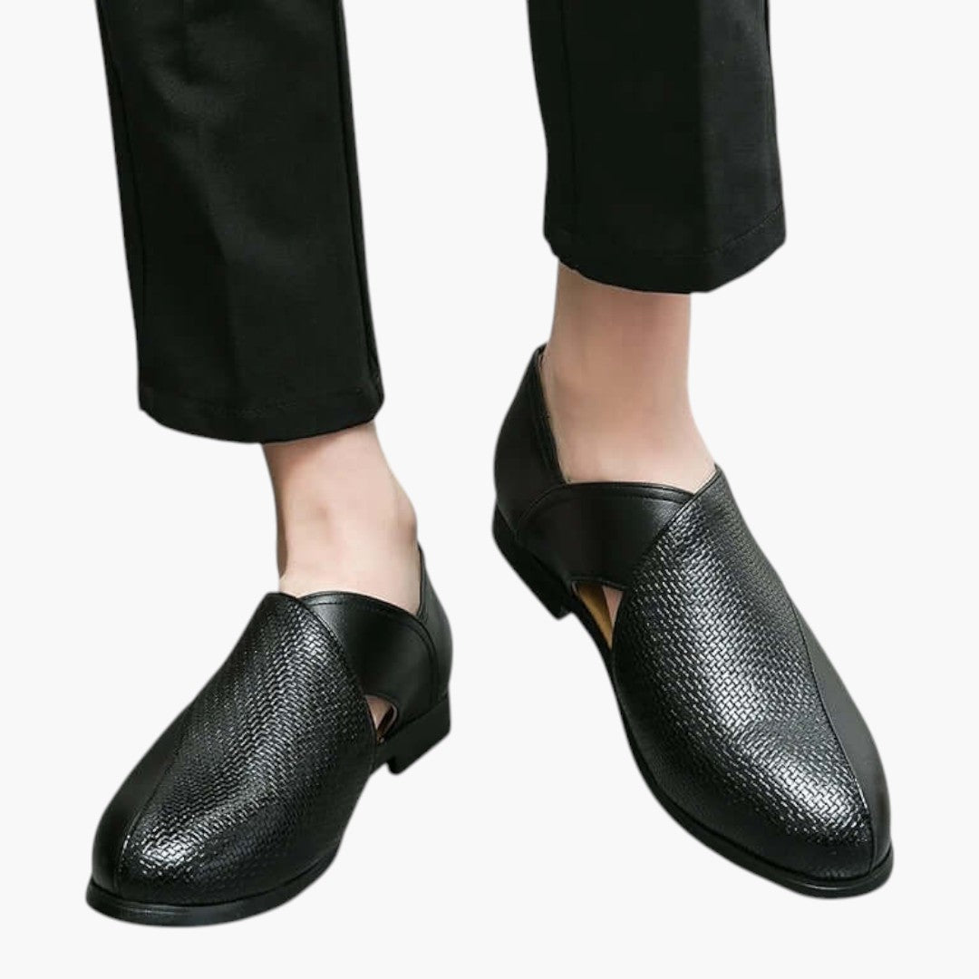 Sandales Homme avec Cuir et Semelle Antidérapante