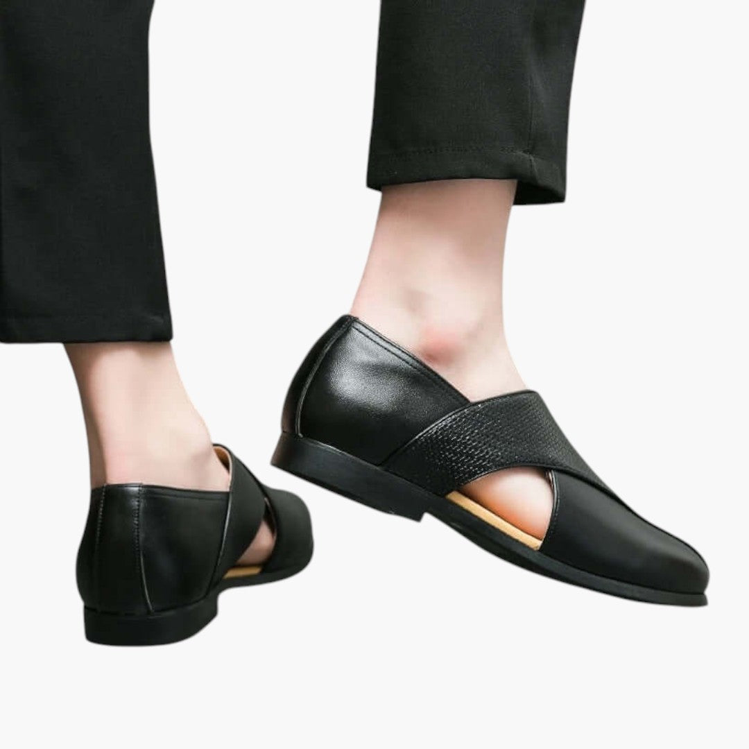 Sandales Homme avec Cuir et Semelle Antidérapante