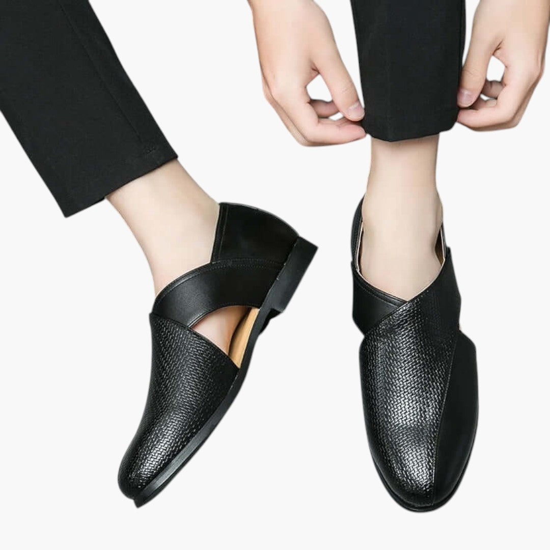 Sandales Homme avec Cuir et Semelle Antidérapante