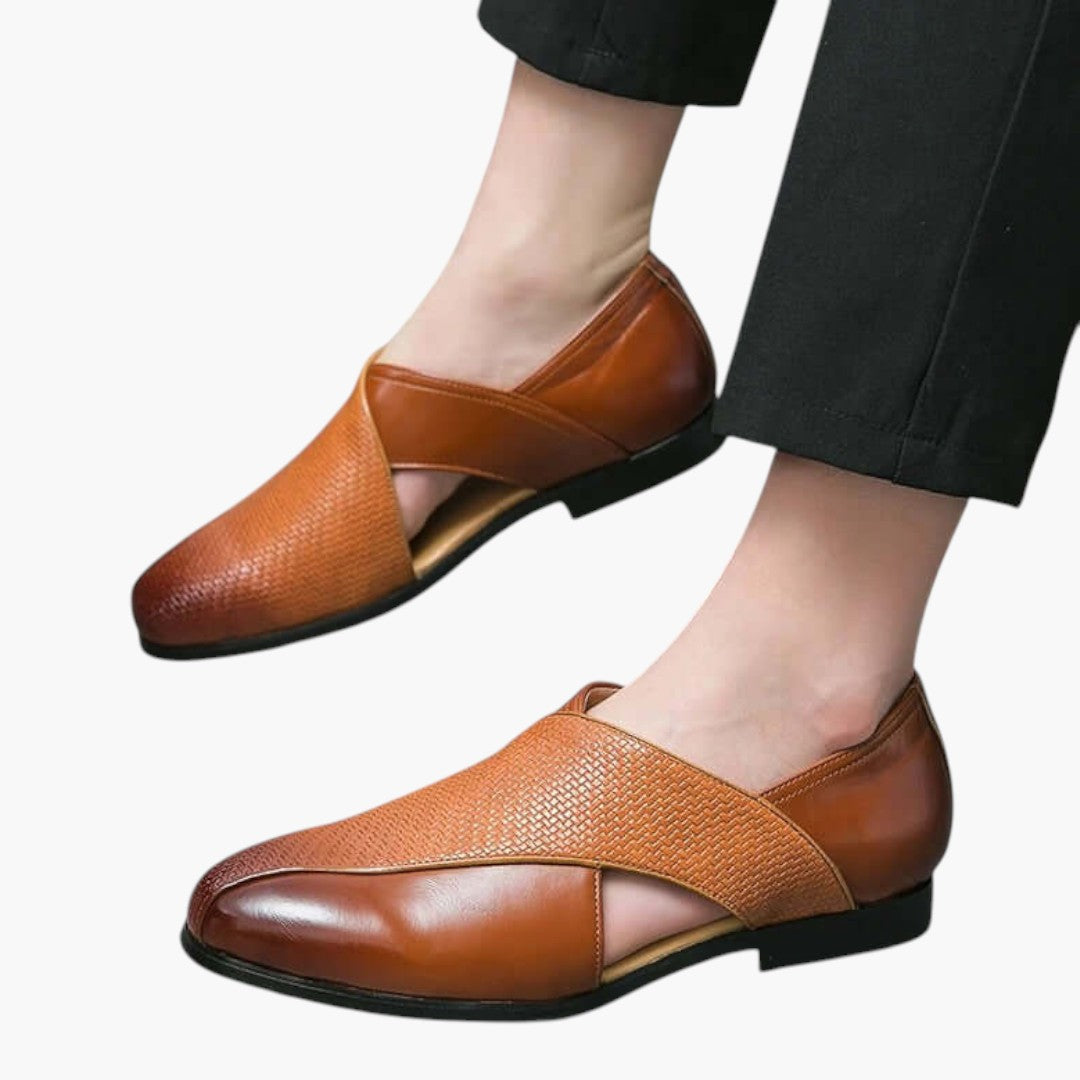 Sandales Homme avec Cuir et Semelle Antidérapante