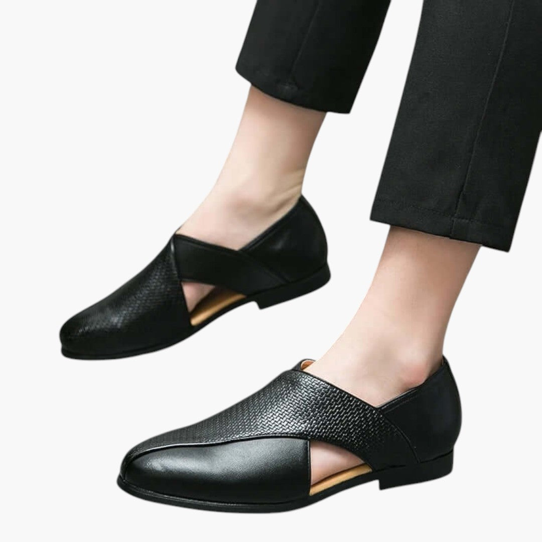 Sandales Homme avec Cuir et Semelle Antidérapante