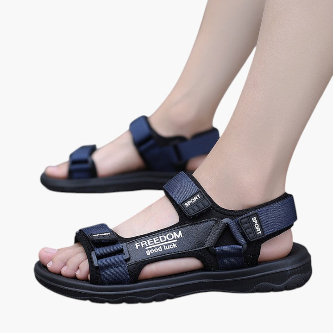 Sandales Homme avec Fermeture Ajustable et Semelle Épaisse
