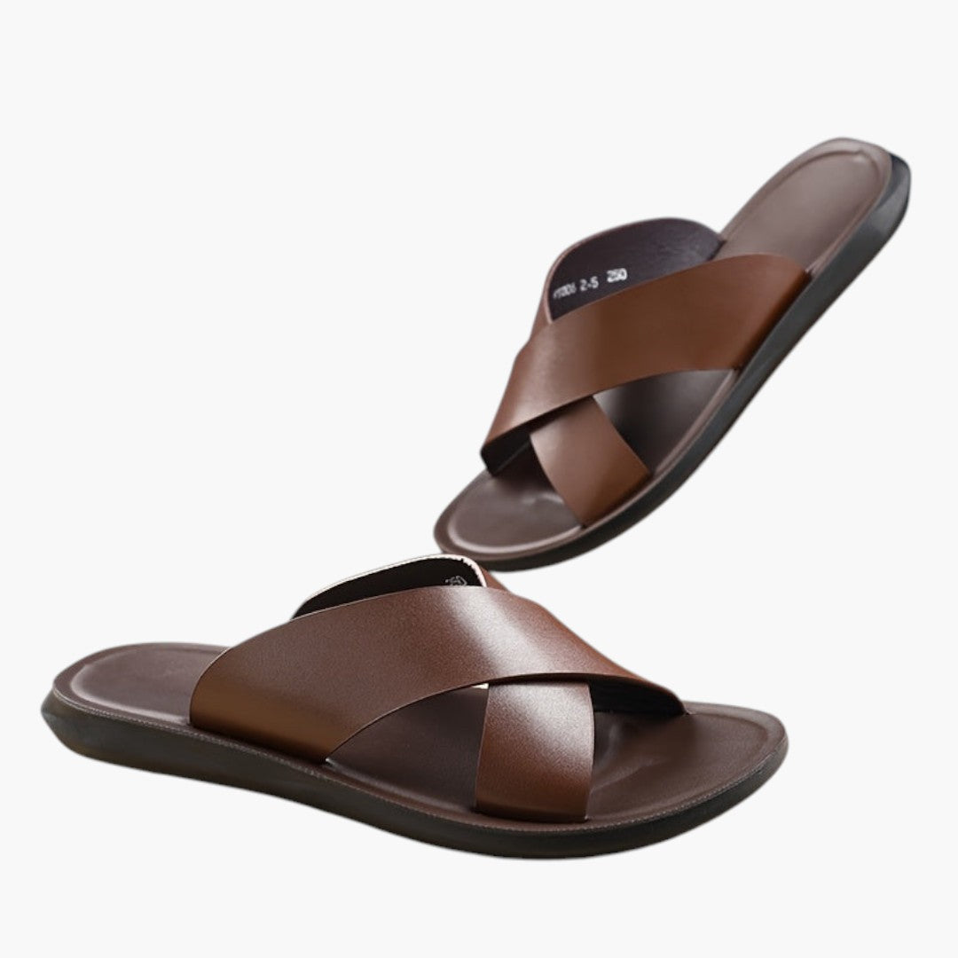 Sandales Homme avec Fermeture Sans Lacets et Bout Rond