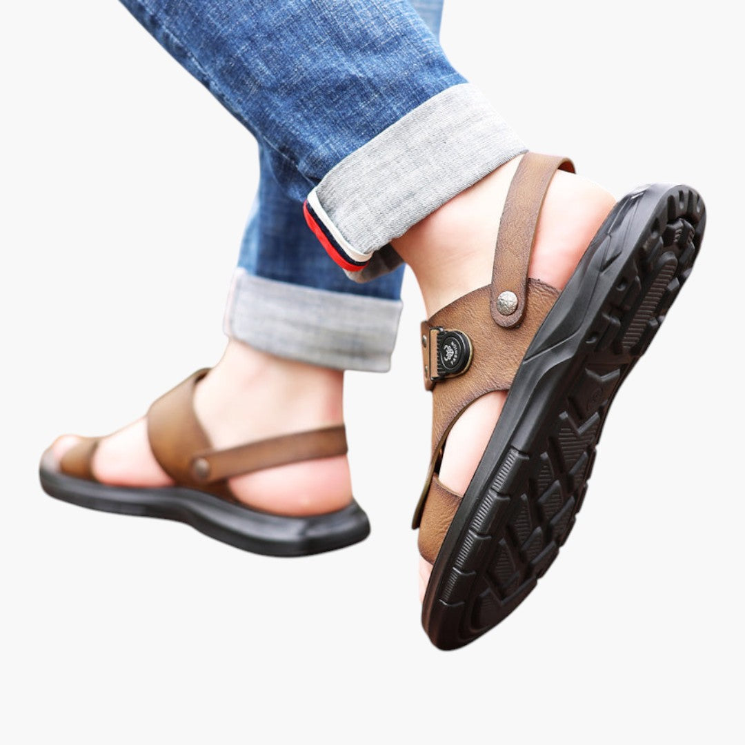 Sandales Homme avec Semelle Souple et Fermeture Sans Lacets