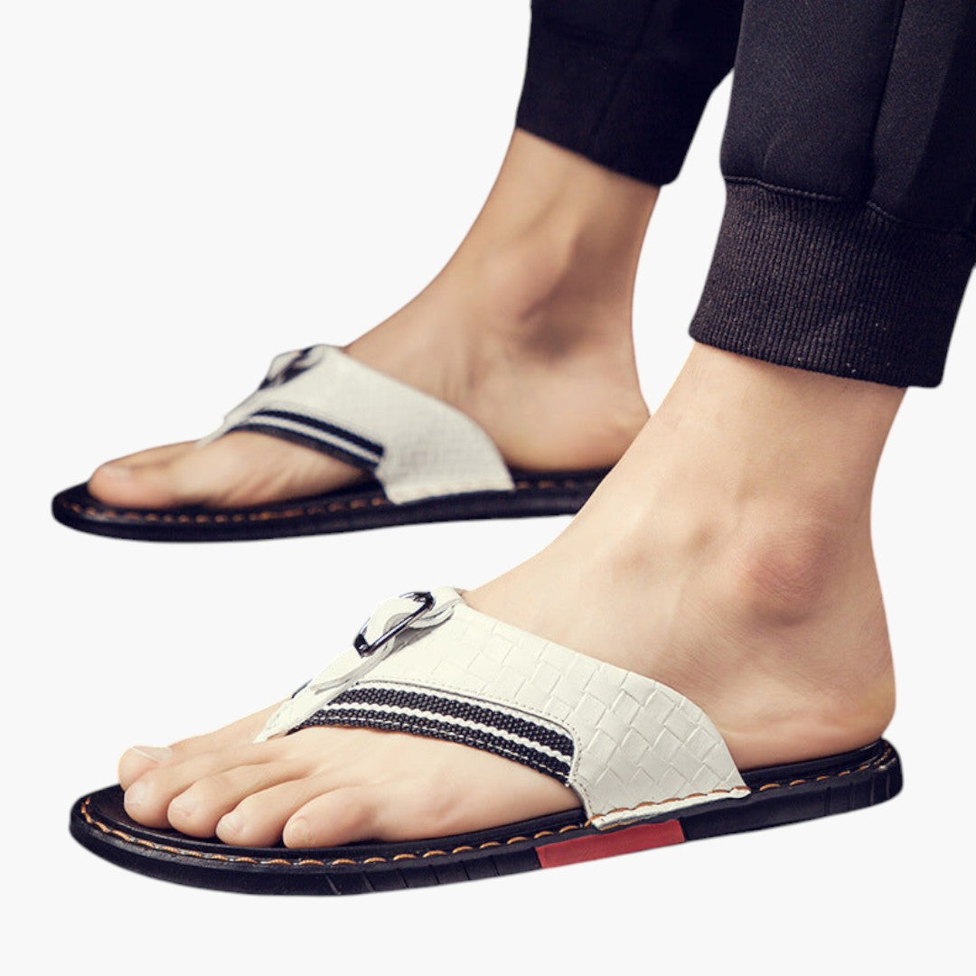Sandales Homme en Cuir avec Semelle Ergonomique