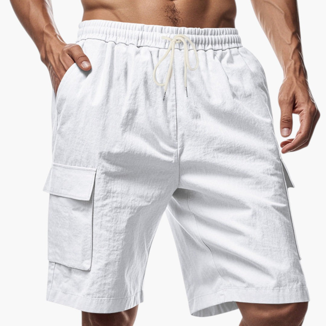 Short Cargo Homme avec Cordon de Serrage et Poches
