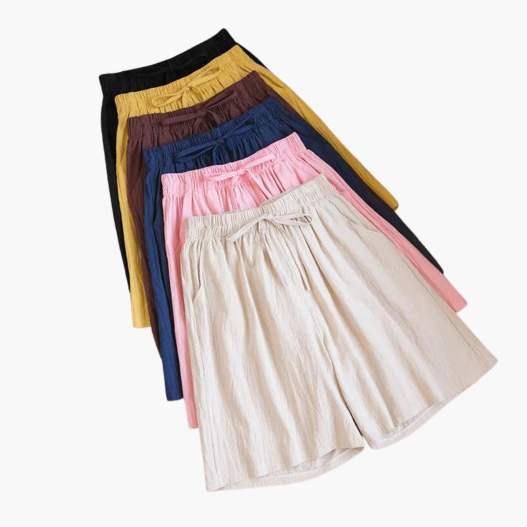 Gonna corta da donna lunghezza al ginocchio con vita elastica