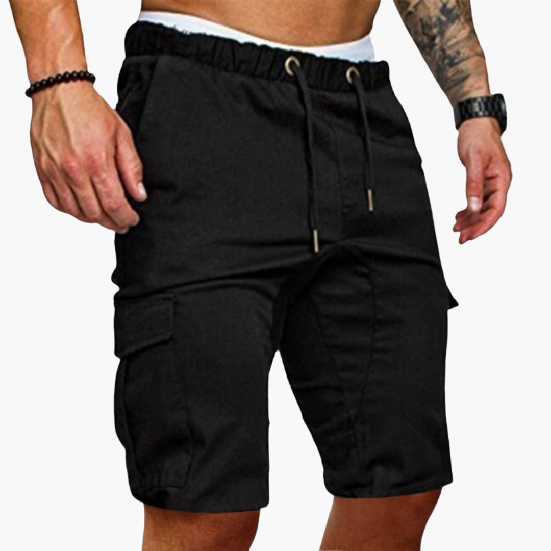 Short cargo homme a cordon de serrage