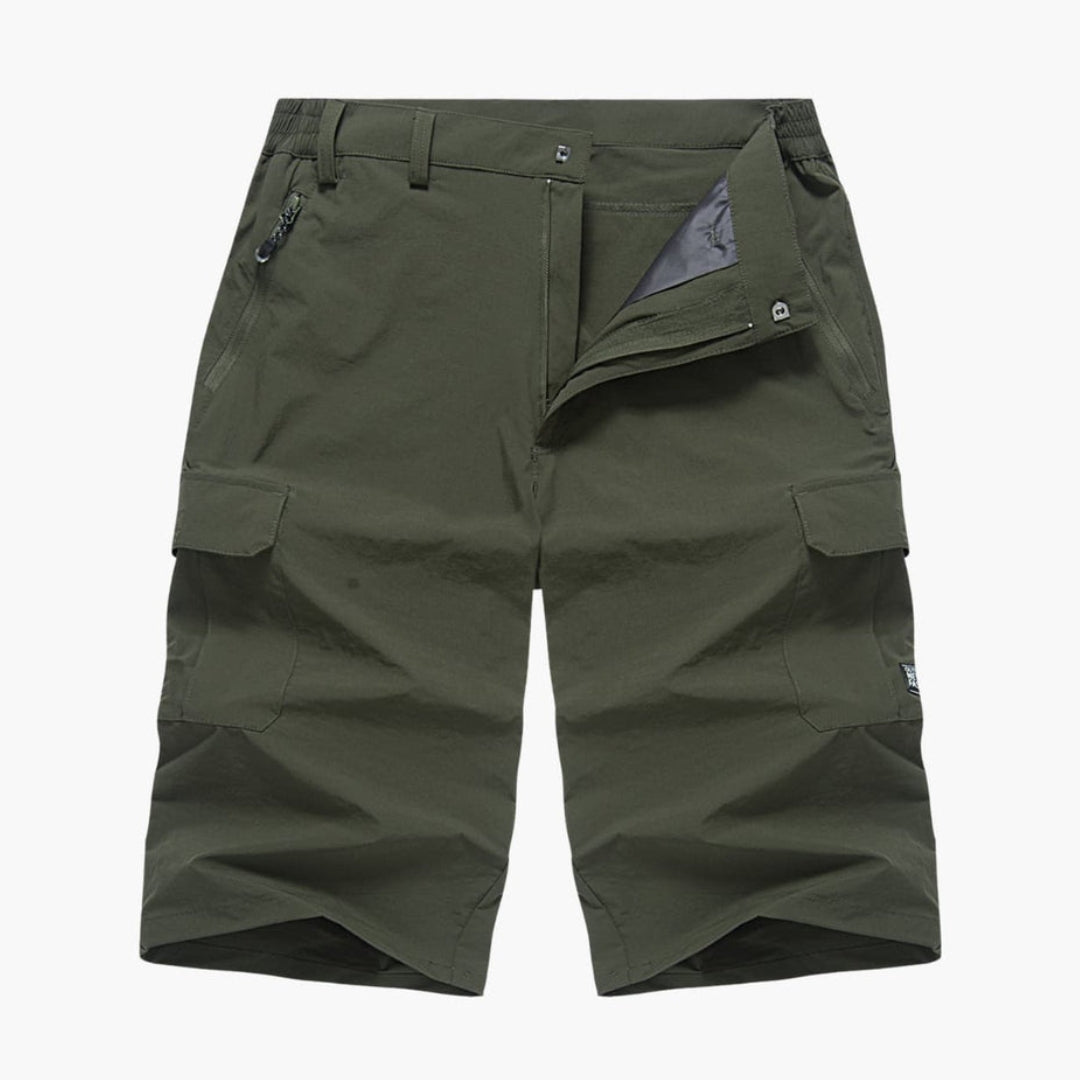 Pantaloni corti da uomo con tasche e passanti per cintura