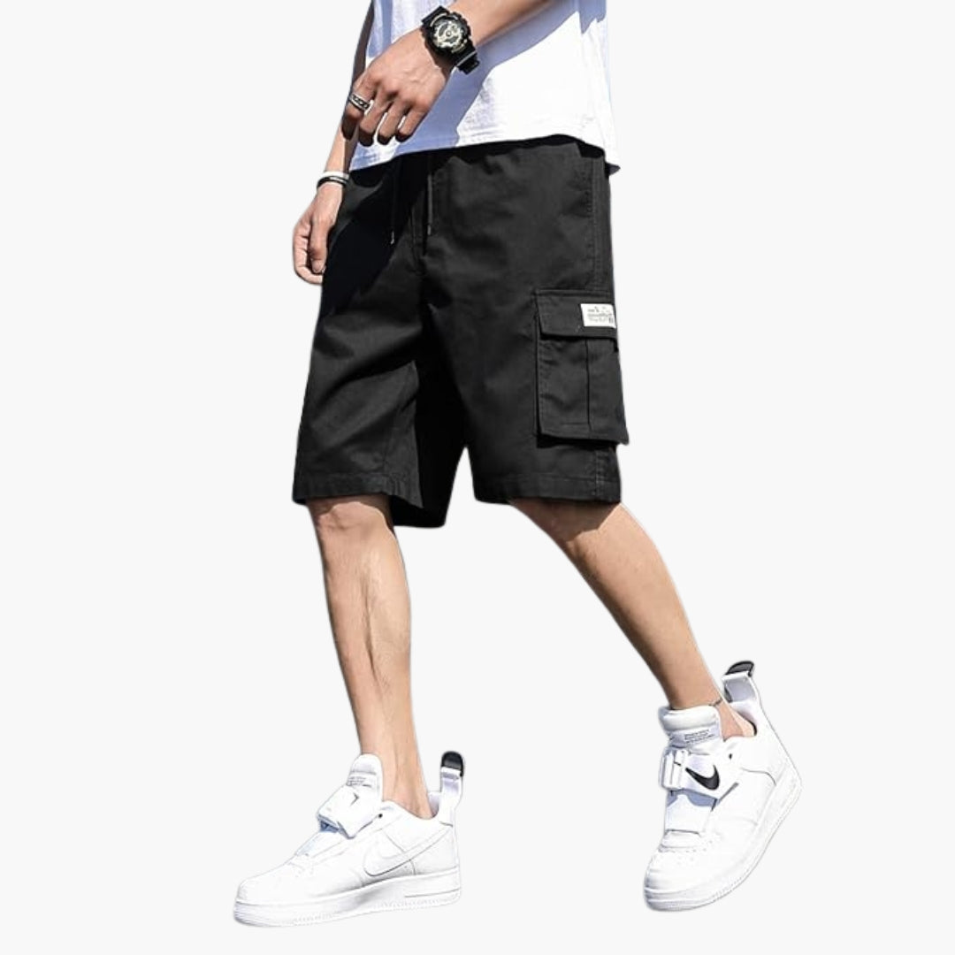Short cargo homme avec poches à rabat