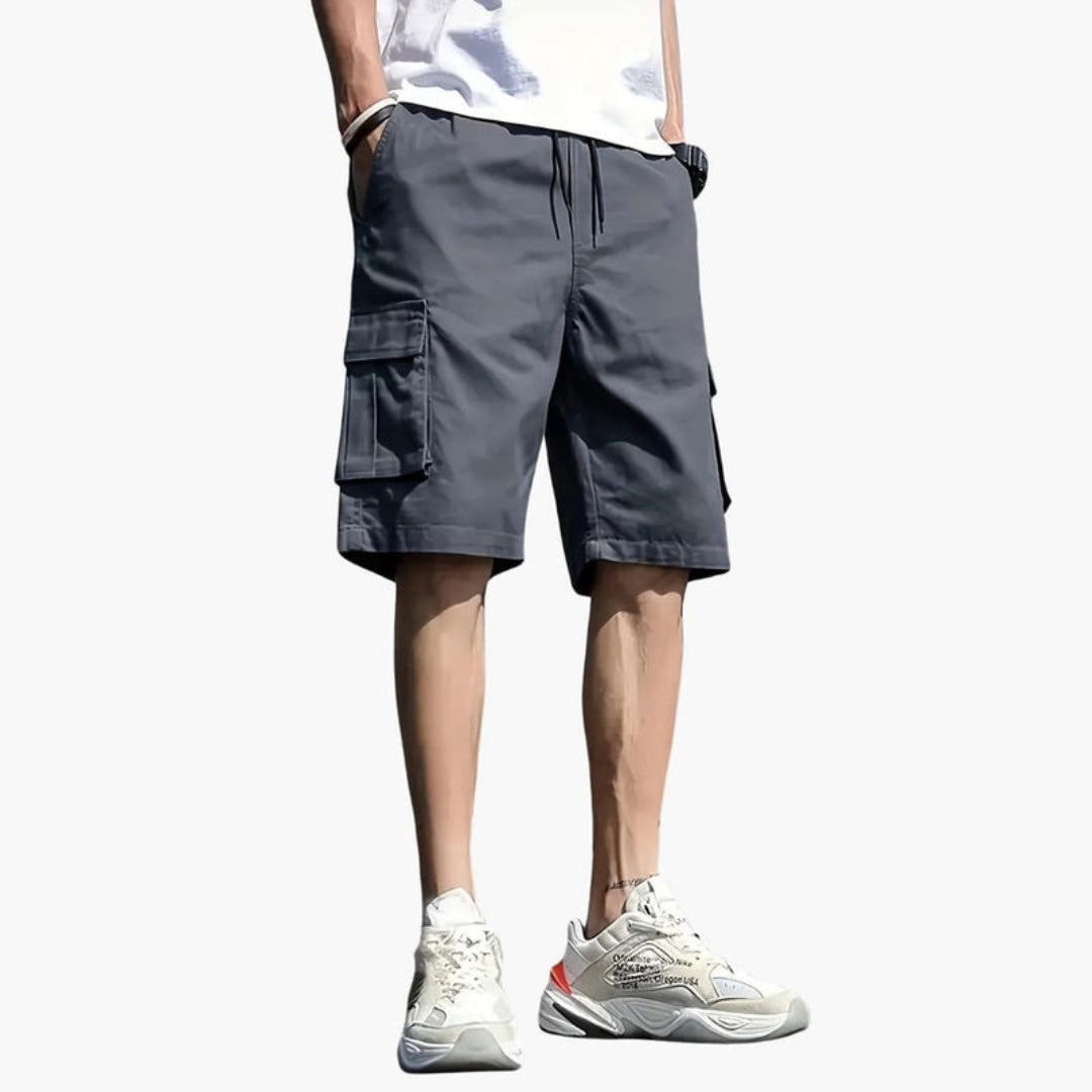 Short cargo homme avec poches à rabat