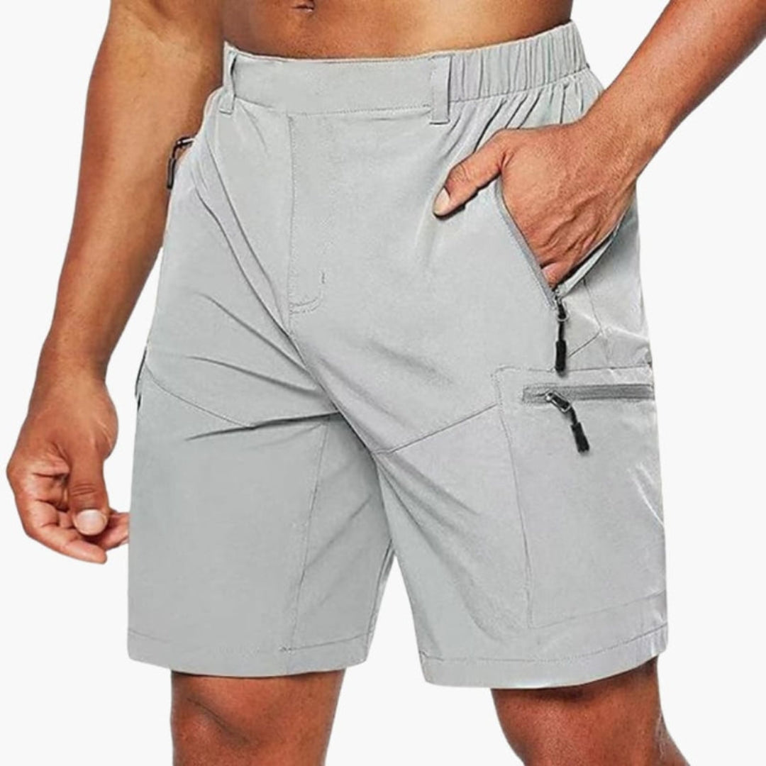 Short cargo homme avec poches zippées