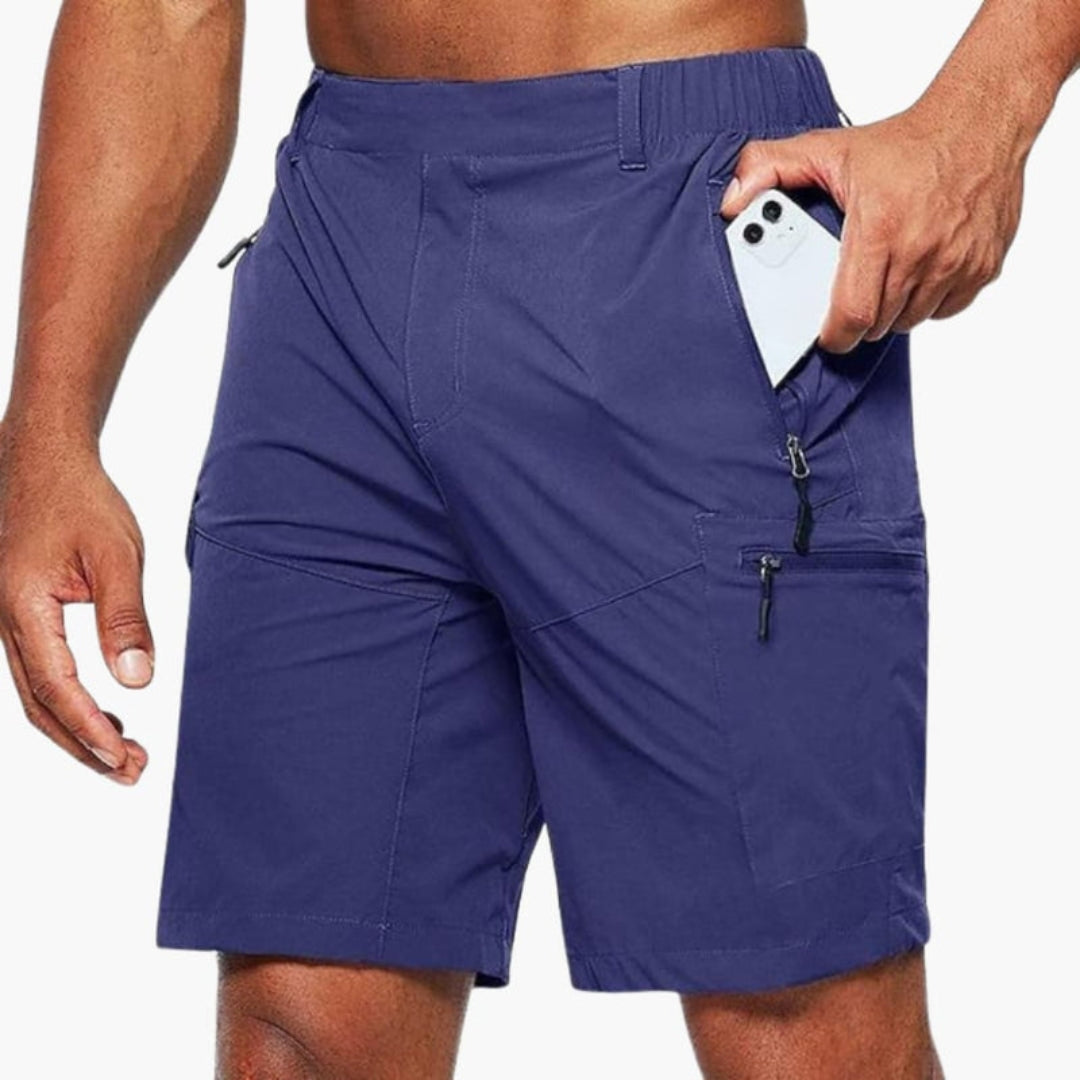 Short cargo homme avec poches zippées