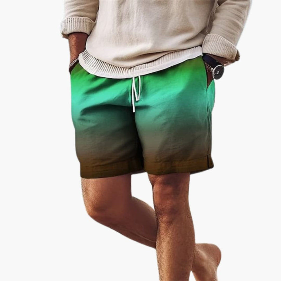 Short homme à cordon de serrage et motif dégradé