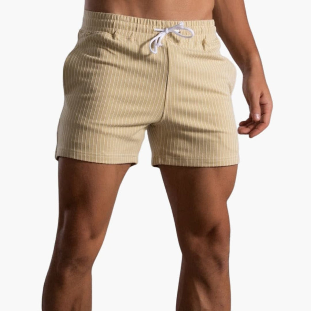 Pantaloncini da uomo con coulisse e motivo a righe